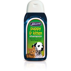 bottle of puppy and kitten shampoo
