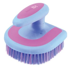 Hy Equestrian Horseshoe Brush Blue/Pink