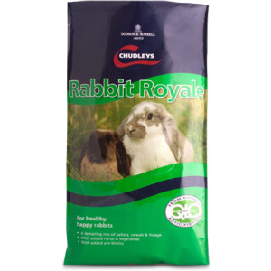 a bag of Chudleys rabbit royale food