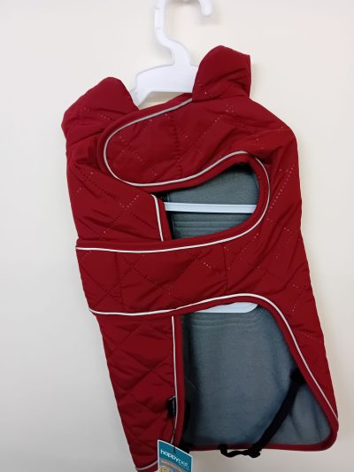 Quilted Classic Dog Coat Burgundy - Image 2